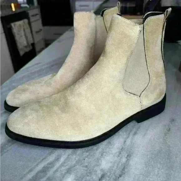 Chelsea Boot Slip On Short Business Boot Bundle 3 Pairs - Beige, Black, Camel - Picture 5 of 6